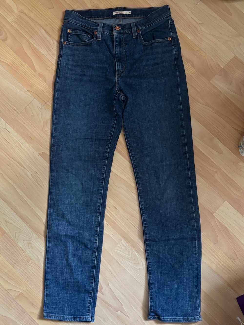 Levi's 724 High Rise Straight Jeans - Dark Blue